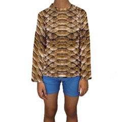 Reptile Skin Pattern 11 Kids  Long Sleeve Swimwear by skindeep