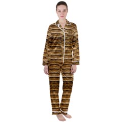 Reptile Skin Pattern 11 Satin Long Sleeve Pajamas Set by skindeep