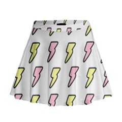 Pattern Cute Flash Design Mini Flare Skirt by brightlightarts