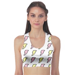 Pattern Cute Flash Design Sports Bra by brightlightarts