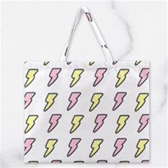 Pattern Cute Flash Design Zipper Large Tote Bag by brightlightarts