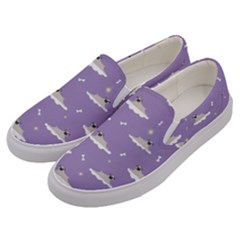 Pug Dog On A Cloud Men s Canvas Slip Ons by SychEva