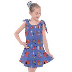 Blue 50s Kids  Tie Up Tunic Dress by NerdySparkleGoth