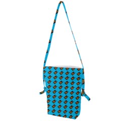 Monarch Butterfly Print Folding Shoulder Bag by Kritter
