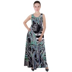 Robotic Endocrine System Empire Waist Velour Maxi Dress by MRNStudios