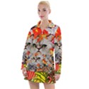Aquarium Life Cropped Women s Long Sleeve Casual Dress View1