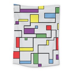 Colorful Rectangles Medium Tapestry by LalyLauraFLM