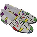 Colorful Rectangles Women s Chunky Heel Loafers View3