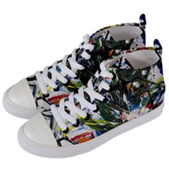 Snow In A City-1-1 Women s Mid-top Canvas Sneakers by bestdesignintheworld