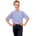 Lighblu Plaid Small Kids Mock Neck Tee View1