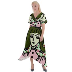 Wicked Witch Wall Cross Front Sharkbite Hem Maxi Dress by snowwhitegirl