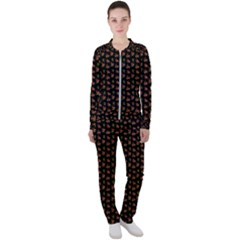 Cute Deer Pattern Black Casual Jacket And Pants Set by snowwhitegirl