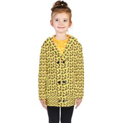 Cute Deer Pattern Yellow Kids  Double Breasted Button Coat by snowwhitegirl