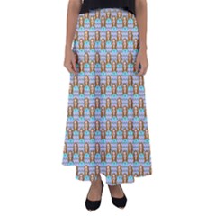 Girl Blue Flared Maxi Skirt by snowwhitegirl