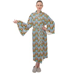 Girl Blue Maxi Velour Kimono by snowwhitegirl