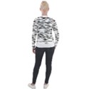 Black and white Abstract pattern, ovals Velvet Zip Up Jacket View2