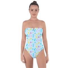 Arcade Dreams Blue  Tie Back One Piece Swimsuit by thePastelAbomination