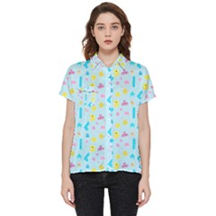 Arcade Dreams Blue  Short Sleeve Pocket Shirt by thePastelAbomination