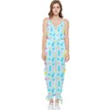 Arcade Dreams Blue  Sleeveless Tie Ankle Jumpsuit View1