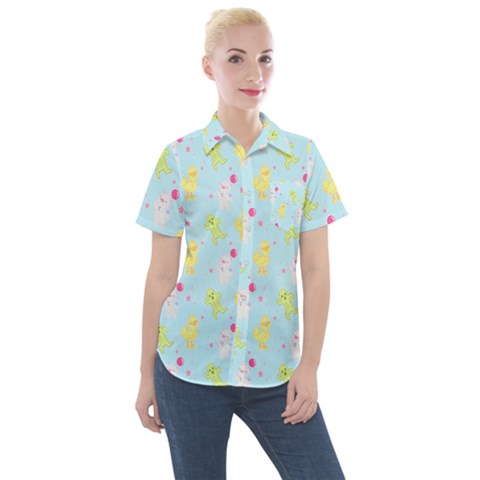 My Adventure Blue Women s Short Sleeve Pocket Shirt by thePastelAbomination