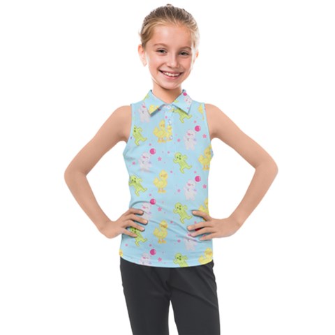 My Adventure Blue Kids  Sleeveless Polo Tee by thePastelAbomination