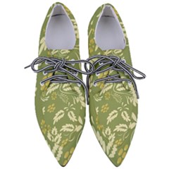 Folk Flowers Pattern Floral Surface Design Seamless Pattern Pointed Oxford Shoes by Eskimos