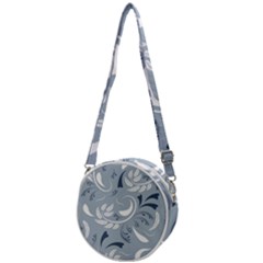 Folk Flowers Pattern Floral Surface Design Seamless Pattern Crossbody Circle Bag by Eskimos