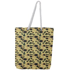 Floral Full Print Rope Handle Tote (large) by Sparkle