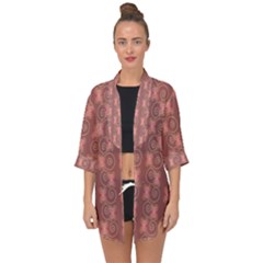 Flowers Pattern Open Front Chiffon Kimono by Sparkle