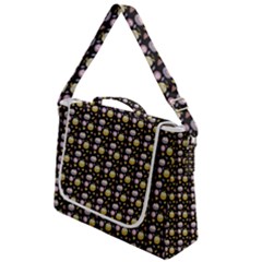 Shiny Pumpkins On Black Background Box Up Messenger Bag by SychEva