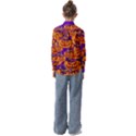 Purple and orange pumpkins, crazy Halloween pattern, Jack o  Lantern Kids  Long Sleeve Shirt View2