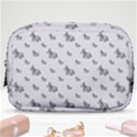 Grey Unicorn Sketchy Style Motif Drawing Pattern Make Up Pouch (Small) View1