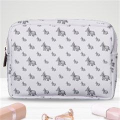 Grey Unicorn Sketchy Style Motif Drawing Pattern Make Up Pouch (medium) by dflcprintsclothing
