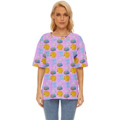 Cartoon Pattern Oversized Basic Tee by Sparkle