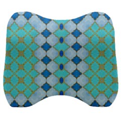 Turquoise Velour Head Support Cushion by Dazzleway