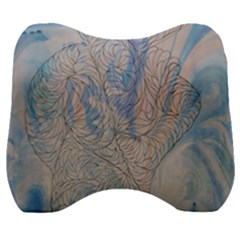 Convoluted Patterns Velour Head Support Cushion by kaleidomarblingart