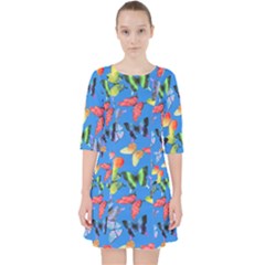 Bright Butterflies Circle In The Air Pocket Dress by SychEva