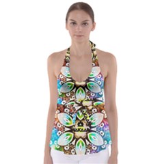 375 Chroma Digital Art Custom Babydoll Tankini Top by Drippycreamart