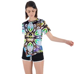 375 Chroma Digital Art Custom Asymmetrical Short Sleeve Sports Tee by Drippycreamart