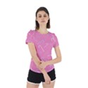 Sweet Christmas Candy Back Cut Out Sport Tee View2