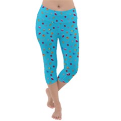 Christmas Elements For The Holiday Lightweight Velour Capri Yoga Leggings by SychEva