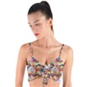 Retro Color Woven Tie Front Bralet View1