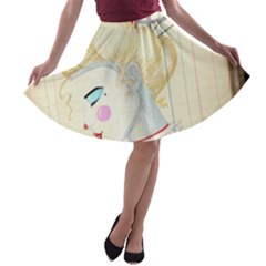 Clown Maiden A-line Skater Skirt by Limerence