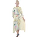 clown maiden Quarter Sleeve Wrap Front Maxi Dress View2