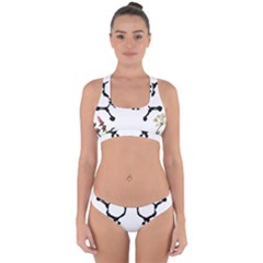 Chirality Cross Back Hipster Bikini Set by Limerence