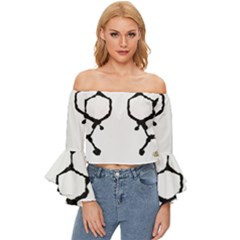 Chirality Off Shoulder Flutter Bell Sleeve Top by Limerence