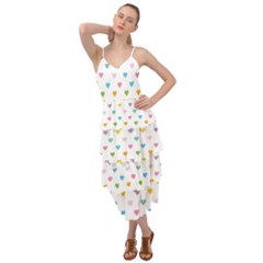 Small Multicolored Hearts Layered Bottom Dress by SychEva