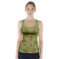 Red Cherries Athletes Racer Back Sports Top by SychEva