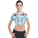 Doodle Poodle  Short Sleeve Cropped Jacket View1