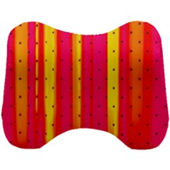 Warped Stripy Dots Head Support Cushion by essentialimage365